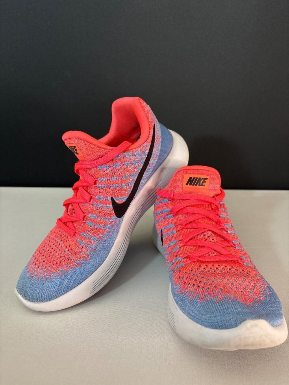 Nike LunarEpic Flyknit Racer Running Shoes Coral Blue Lightweight Breathable (7) - Picture 14 of 14